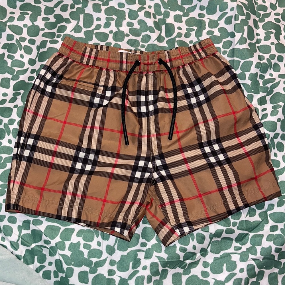 Burberry Childrens Logo Swimming Trunks